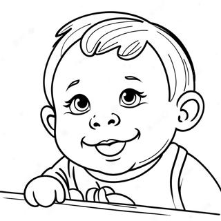 Baby Boy Coloring Page | Baby Boy coloring page