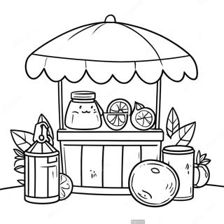 Lemonade Stand Coloring Page | Lemonade Stand coloring page