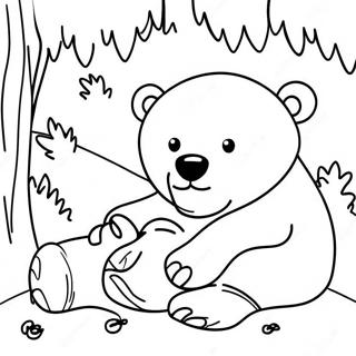 Hibernating Bears Coloring Page | Hibernating Bears coloring page