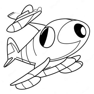 Jay Jay the Jet Plane Flying High Coloring Page | Jay Jay the Jet Plane coloring page