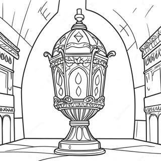 Guldbelysning fra Salomons Tempel Farvelægningsside | Salomons Tempel Møbler malebog