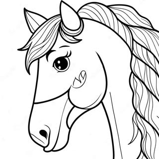 Beautiful Horse Coloring Page | Beautiful Horse coloring page