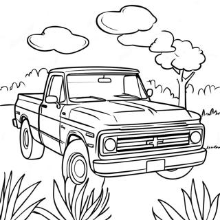 Chevy C10 Classic Truck Coloring Page | Chevy C10 coloring page