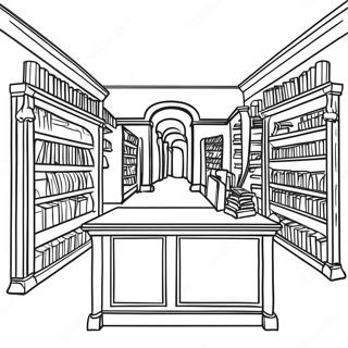 Library Coloring Page | Library coloring page