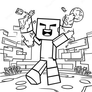 Minecraft Math WorkPages Coloring Page | Minecraft Math WorkPages coloring page