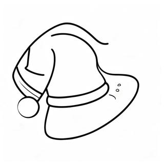 Santa Hat Coloring Page | Santa Hat coloring page