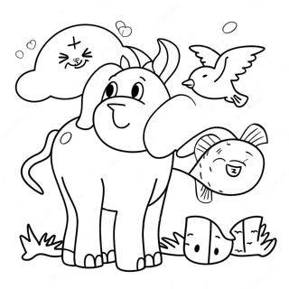 God Made the Animals Coloring Page | God Made the Animals coloring page