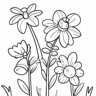 Crayola Spring Flowers Coloring Page | Crayola Spring coloring page