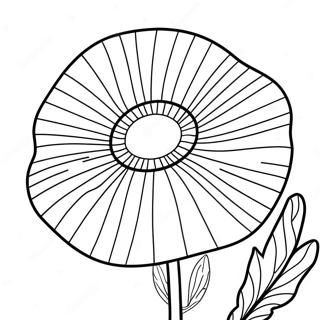 Poppy Flower Coloring Page | Poppy Flower coloring page