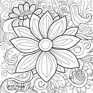 Bold and Easy Flower Coloring Page | Bold and Easy coloring page