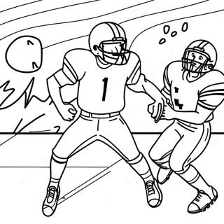Exciting Football Game Coloring Page | Football Stadium coloring page