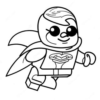 Lego Robin in Action Coloring Page | Lego Robin coloring page