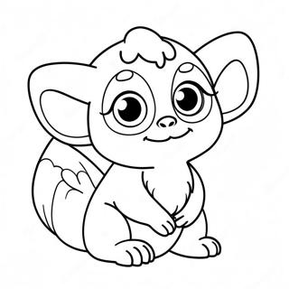 Cute Gizmo with Big Eyes Coloring Page | Gizmo coloring page