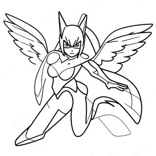 Zero Two in Action Coloring Page | Zero Two coloring page