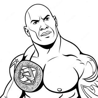 The Rock WWE Coloring Page | The Rock coloring page