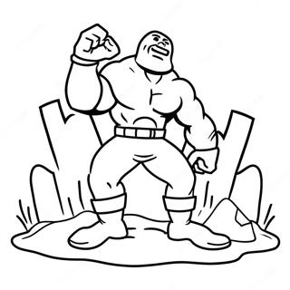 The Rock in Action Coloring Page | The Rock coloring page