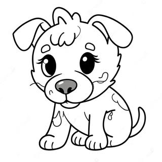 Playful Blue Heeler Puppy Coloring Page | Blue Heeler coloring page
