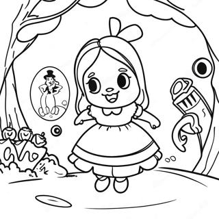 Alice's mardröm i Underlandet målarbild | Alices mardröm i Underlandet målarbild