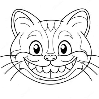Grinande Cheshire-katt målarbild | Alices mardröm i Underlandet målarbild