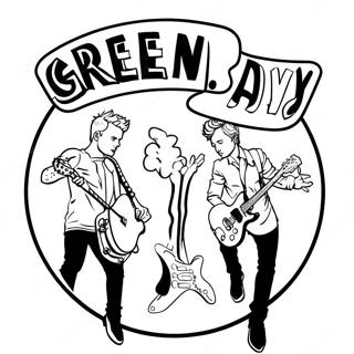Green Day Logo Coloring Page | Green Day coloring page