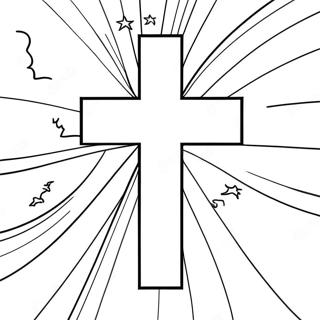Christian Flag Coloring Page | Christian Flag coloring page