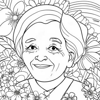 Page à colorier de j'aime ma grand-mère | Page de coloriage J'aime ma grand-mère