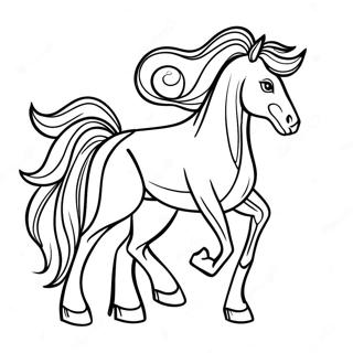 Lucky the Horse Spirit Untamed Coloring Page | Spirit Untamed coloring page