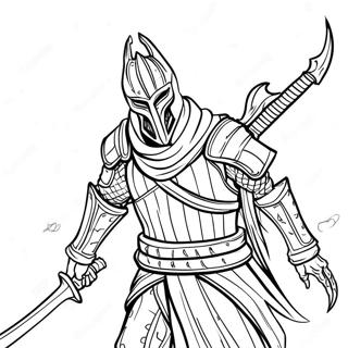 Artorias the Abysswalker Coloring Page | Dark Souls coloring page