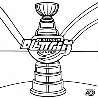 Exciting Stanley Cup Playoff Coloring Page | Stanley Cup coloring page