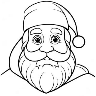 Santa Face Coloring Page | Santa Face coloring page