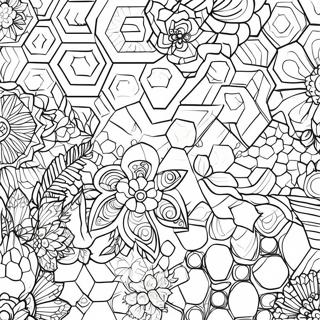Hexagon Coloring Pages
