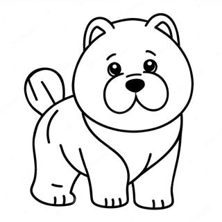 Chow Chow Puppy Coloring Page | Chow Chow coloring page