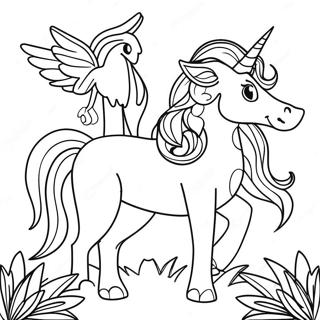 Mythographic Magical Creatures Coloring Page | Mythographic coloring page