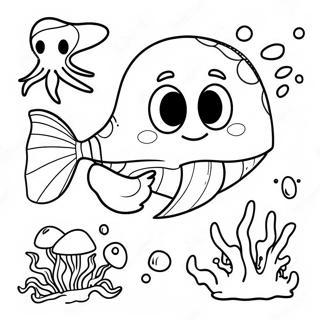 Under havet målarbok för vuxna | Under Havet för Vuxna målarbild