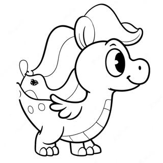 Cute Birdo with a Bow Coloring Page | Birdo coloring page