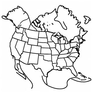 North America Map Coloring Page | North America Map coloring page