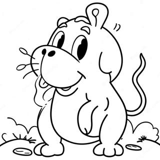 Silly Farting Animal Coloring Page | Fart coloring page