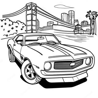 Classic Camaro Coloring Page | Camaro coloring page