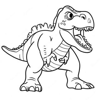 Giganotosaurus som ryter målarbok | Giganotosaurus vs T Rex målarbild