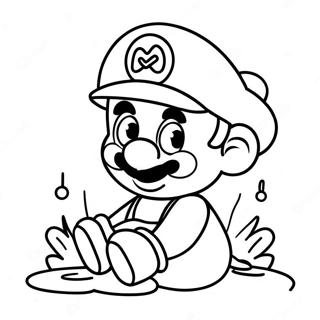 Baby Mario Coloring Page | Baby Mario coloring page