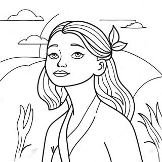 Calm and Relaxed Character Coloring Page | Anger Management coloring page