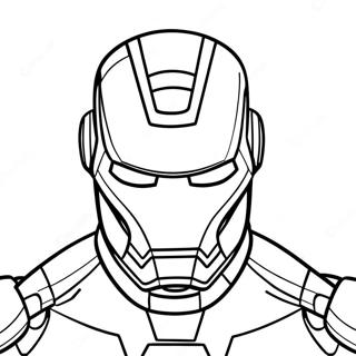 Iron Man Mask Coloring Page | Iron Man Mask coloring page