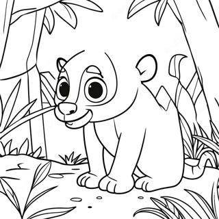 Madagascar Jungle Adventure Coloring Page | Madagascar coloring page