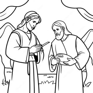 Parable of the Two Sons Coloring Page | Parable of the Two Sons coloring page