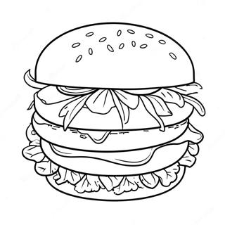 Hamburger Coloring Page | Hamburger coloring page