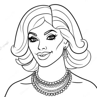 Drag Queen Coloring Page | Drag Queen coloring page