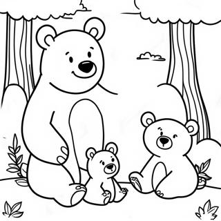 Bear Family Coloring Page | Bear Family coloring page
