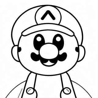 Mario Among Us Character Coloring Page | Mario Among Us coloring page