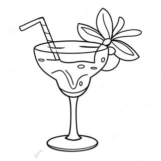 Cocktail Coloring Page | Cocktail coloring page