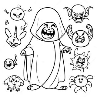 Evil Creatures Coloring Page | Evil for Adults coloring page
